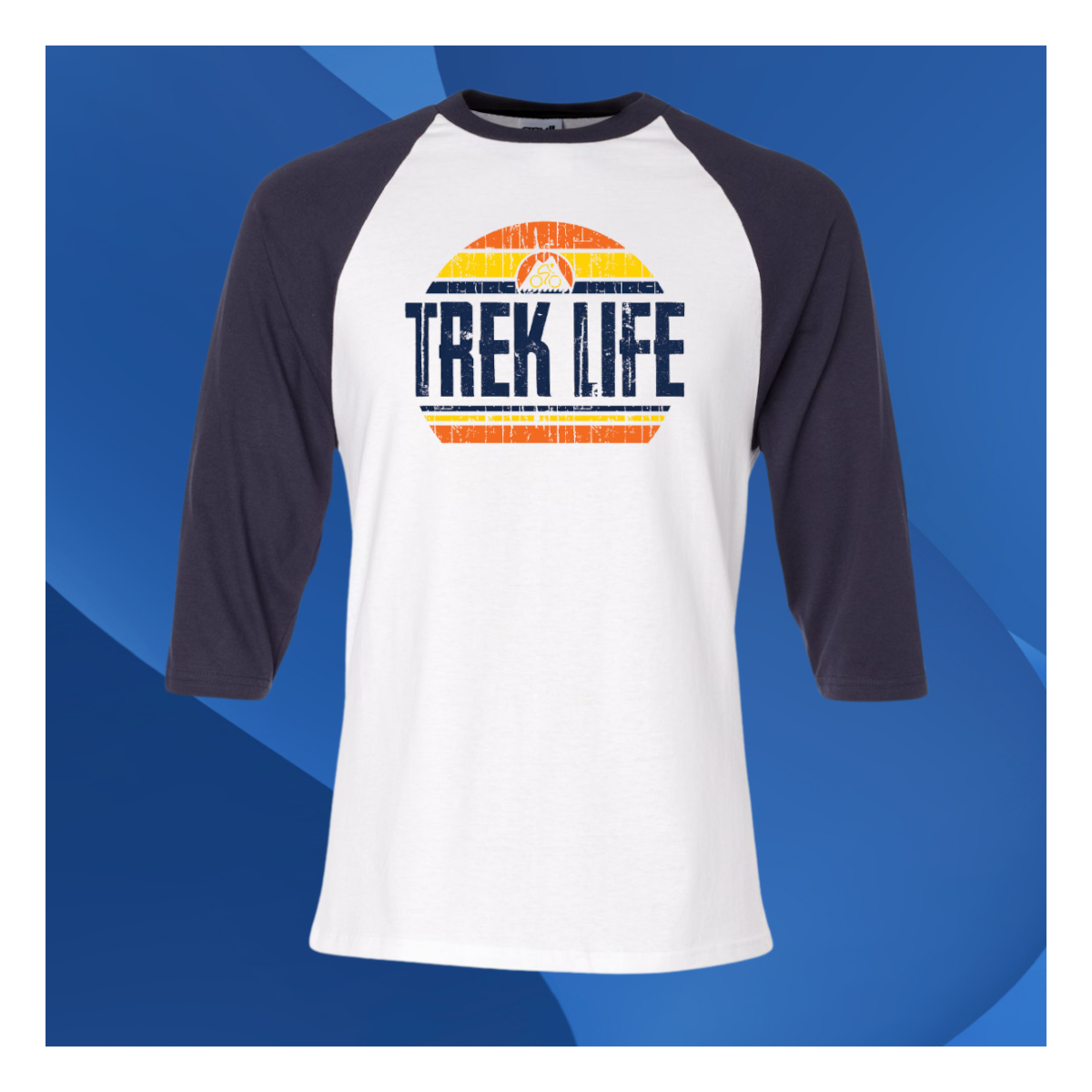 Trek Across Maine Trek Life ¾ Sleeve Baseball Tee