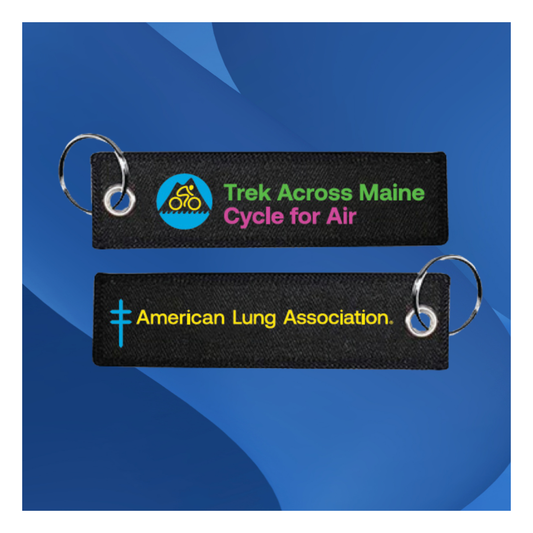 Trek Across Maine Embroidered Key Chain